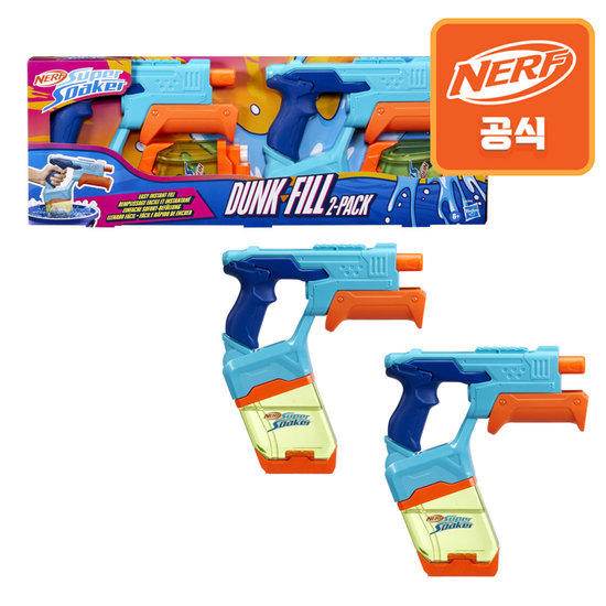 너프 너프 수퍼소커 덩크필 2팩이미지입니다. 누르면 해당 게시물로 새창이동합니다.