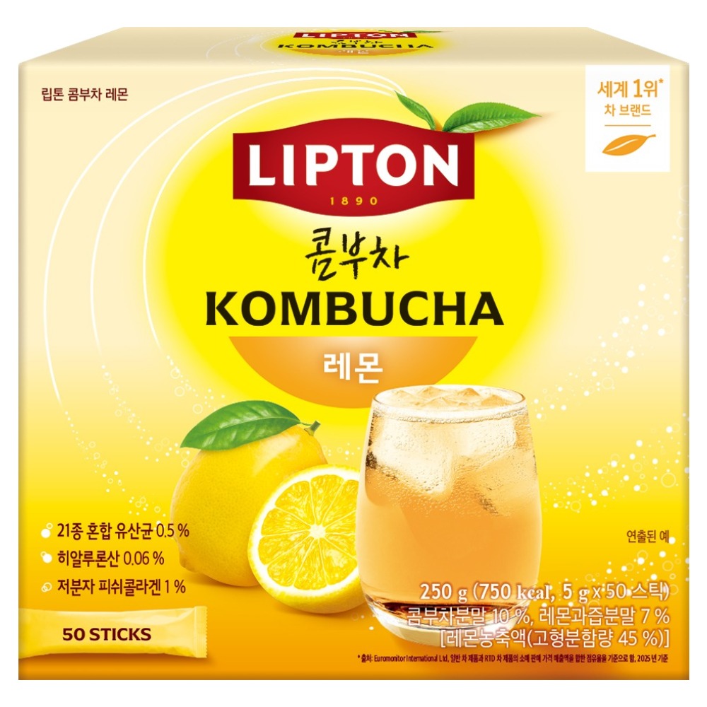 유니레버 립톤 콤부차 레몬 50개입 (1개)_이미지