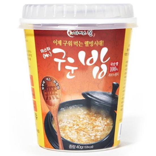 한국라이스바이오 라이스웰 미스터 구운밥 즉석 누룽지 40g (15개)_이미지