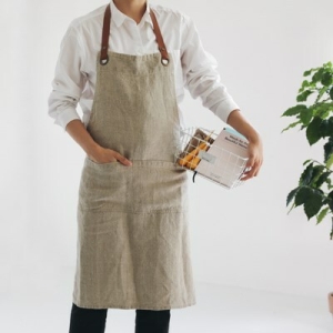 모노뜨 모노뜨  코즈 린넨 가죽 에이프런