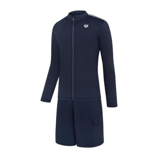 아레나 마크 레귤러핏 집업 래쉬가드 세트 A5BM1PC06DNV