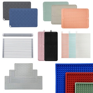 포유 싱크대 실리콘 롤 건조매트 식기건조대 드라잉매트