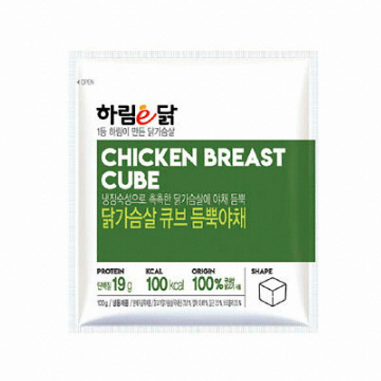 하림 하림이닭 닭가슴살 큐브 듬뿍야채 100g (10개)