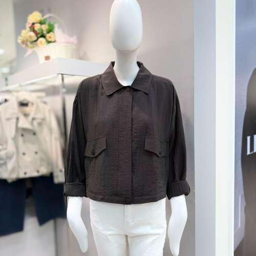 더틸버리 크링클 칼라넥 셔캣 점퍼MTS4M0JP521_DG_이미지