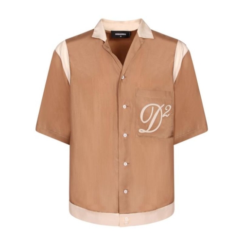 디스퀘어드2 반팔 셔츠 S74DM0976 S47223 131 Brown