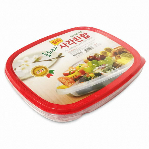 한진화학 사각 밀폐찬합 대 6칸형_이미지