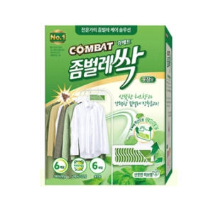 컴배트 좀벌레싹 옷장용 허브향 6개입이미지입니다. 누르면 해당 게시물로 새창이동합니다.