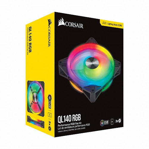 CORSAIR iCUE QL140 RGB (2팩, 블랙)_이미지