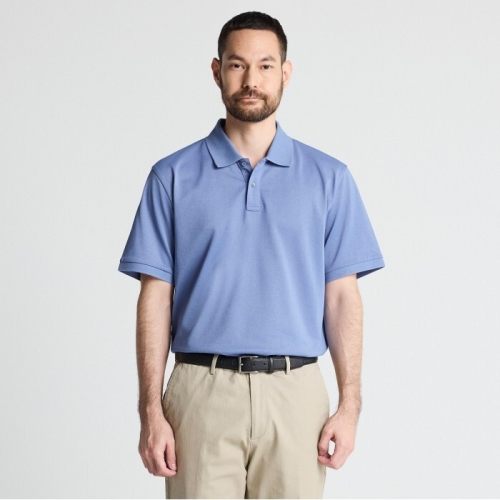 DIEMS 강연 실켓 PQ 카라넥 반팔 티셔츠_블루 클래식핏 -DBSUV10501B_이미지