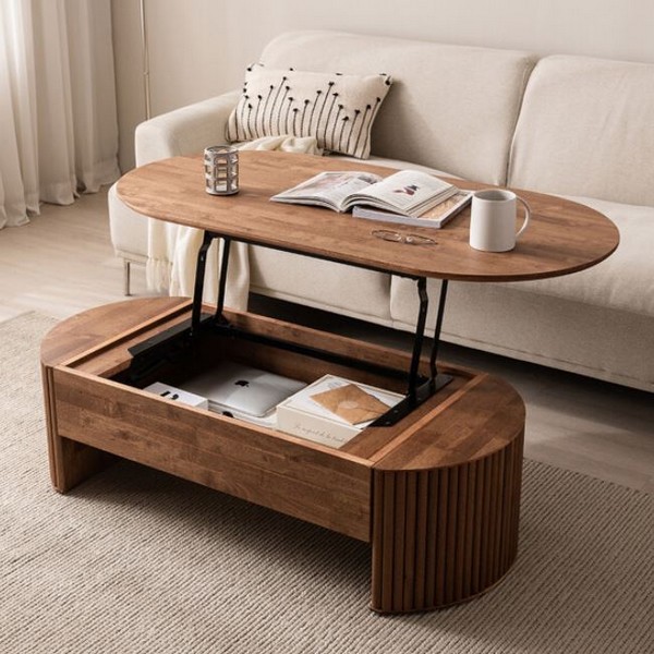 어반 템바보드 원목 리프트 테이블 1200