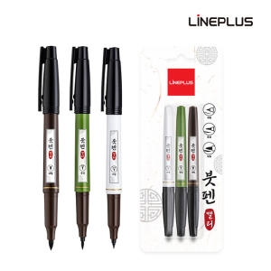 붓펜 캘리 3EA 대필1+중필1+세필1 / 캘리그라피펜 캘리붓펜3본 블리스터 붓글씨 검정 국산