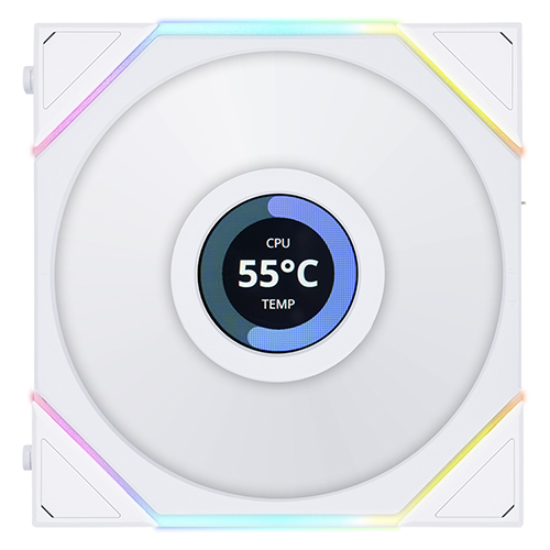 리안리 UNI FAN TL LCD 120 리버스 (화이트)_이미지
