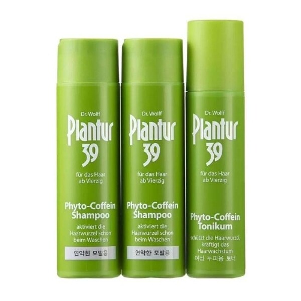  플란투어39 파이토카페인 샴푸 250ml 2개+토닉 200ml 3종세트