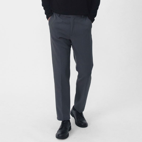 남성 겨울 데일리 심플 정장바지 스판 구김방지 기모 롱 슬랙스 VABP068