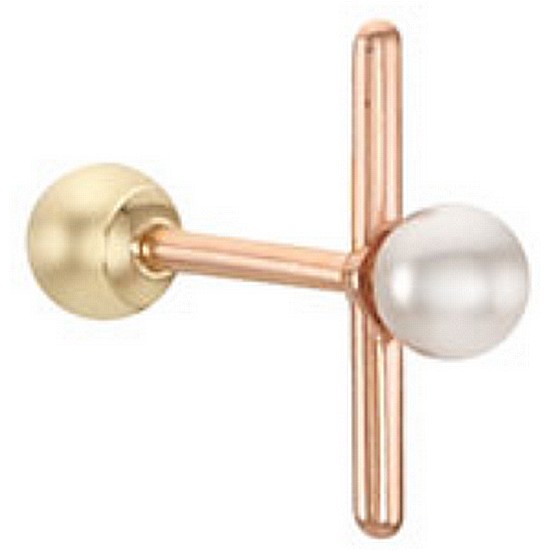 티르리르 14K 심플 스틱펄 피어싱 TESK4P20900M