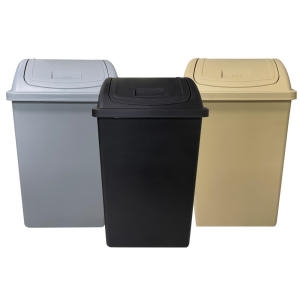 직사각 휴지통 와이드 9호 70L / 종량제 75L 스윙 푸시 쓰레기통 분리수거함 업소용 카페 대용량