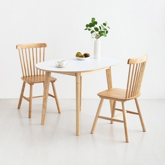 마켓비 RAMIRA 라운드형 HPL 식탁 1200 (ENITO의자2개)