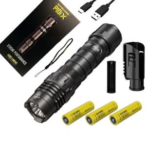 코아 Nite 콤보 P10ix Type-C 충전식 초소형 손전등 4000 루멘 추가 NL2150HPi 배터리 2개 및 Eco-S..
