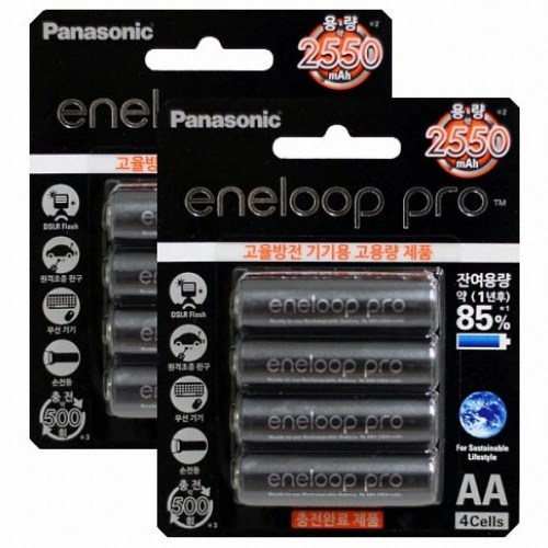 파나소닉 에네루프 프로 니켈수소 AA (8개)_이미지