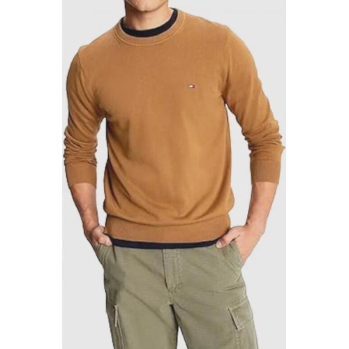 타미힐피거 14548765 남성 파인콘 탠 크루넥 풀오버 스웨터 78J8320-250 사이즈 L_이미지