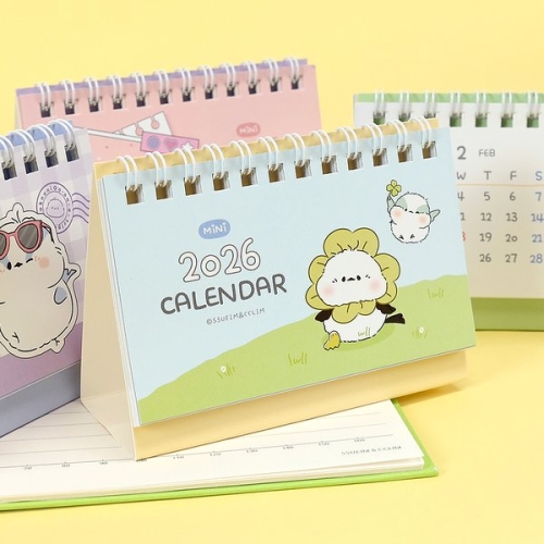 베어나인 2026 오목눈이 미니 탁상 캘린더