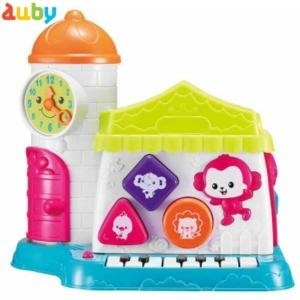 오비 우리아기 지능개발 멀티캐슬 461572 애기장난감피아노 계산놀이완구 블록 건반 사운드 시계맞