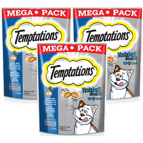 한국마즈 템테이션 ㅤ메가팩 헤어볼 컨트롤 130g (3개)_이미지