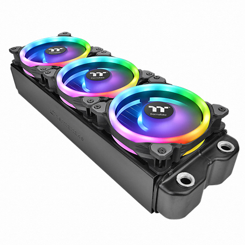 써멀테이크 Riing Trio 12 RGB 라디에이터 팬 TT 프리미엄 에디션 (컨트롤러/3팩, 블랙)_이미지