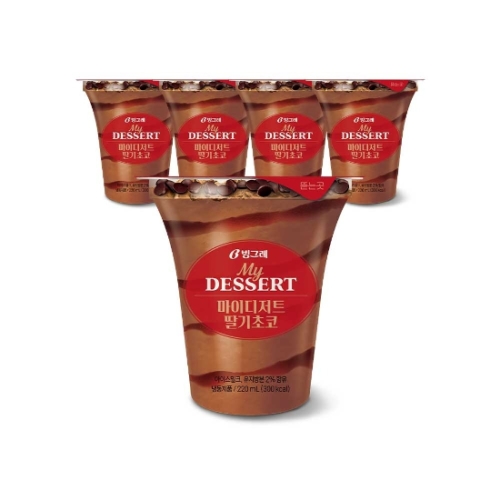 빙그레 마이디저트 딸기초코 아이스크림 220ml [5개]
