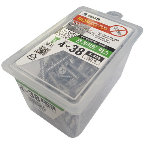 야하타 논플러그 콘크리트 피스 접시형 4x38mm