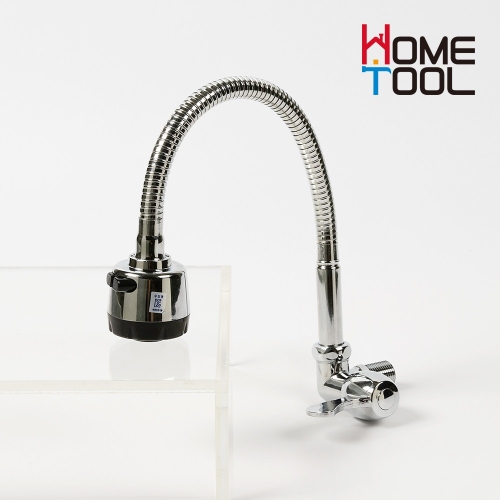 우리수도 가로 단수 자바라 코브라 수도꼭지 주방수전 47cm_이미지