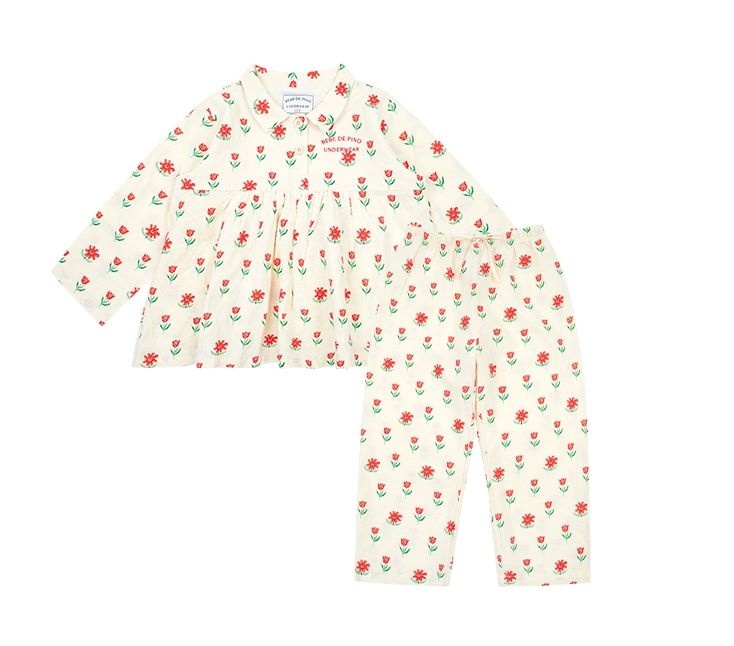 언더웨어 여아 아이보리 튤립 파자마 세트 BU41UJ403EC