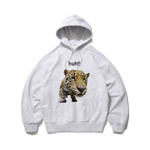 레오파드 국내판 스웨이드 후드티 HUH HOODIE MELANGE GRAY 169097_이미지