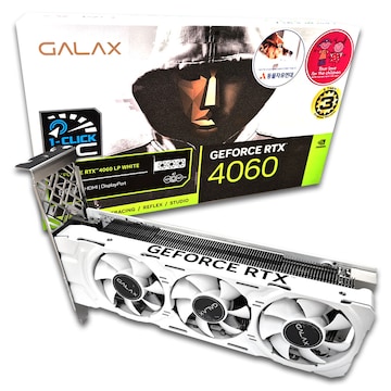갤럭시 GALAX 지포스 RTX 4060 WHITE OC D6 8GB LP