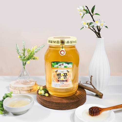 백화농원 스위트 허니 국내산 벌꿀 2.4kg (2개)_이미지