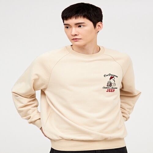 JEEP 공용 백팩 곰 맨투맨 티셔츠 JO4TSU854_이미지