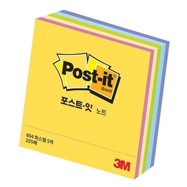 포스트 잇 노트 파스텔 76x76mm 1p 접착식 메모 KYR-WC24172