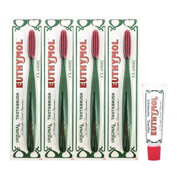 LG생활건강 유시몰 클래식 칫솔 x 4개 + 오리지널 치약 20g x 1개