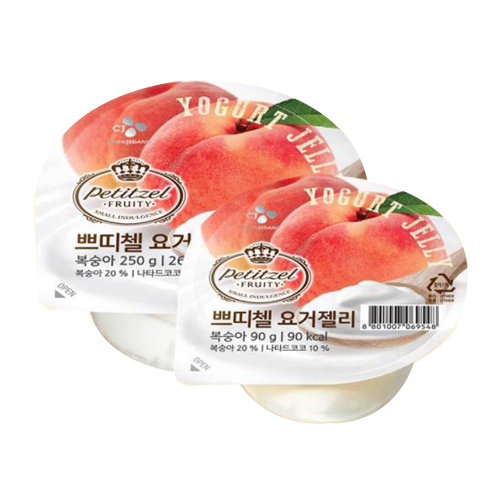 CJ제일제당 쁘띠첼 요거젤리 복숭아 90g (10개)_이미지