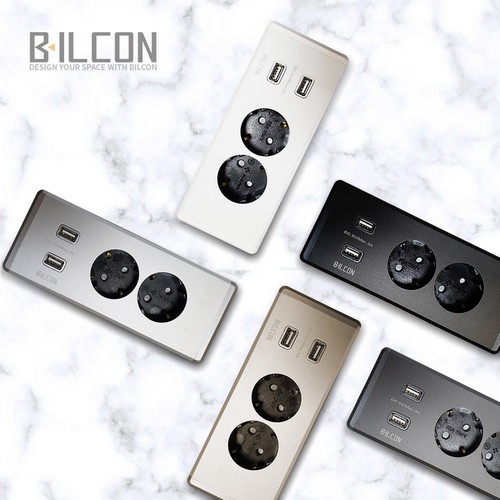 빌콘 픽스 2구 USB 빌트인 콘센트