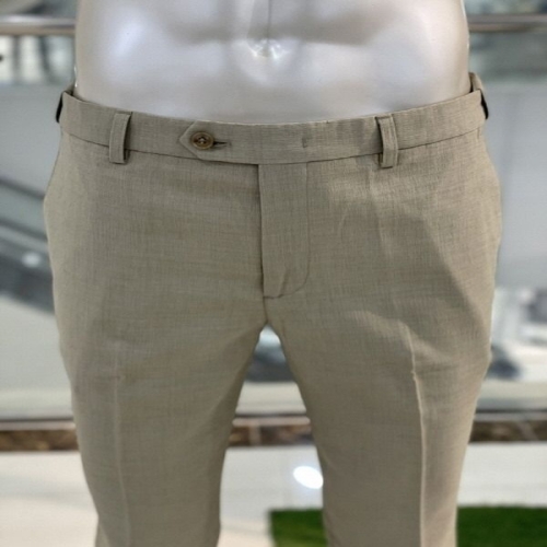 바쏘옴므 베이지 히든밴딩 슬림핏 남자 여름 바지 슬랙스 WSZ2PS29A -3990 베이지계열 82_이미지