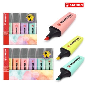 스타빌로 보스 오리지날 파스텔 형광펜 4색 6색 세트_이미지