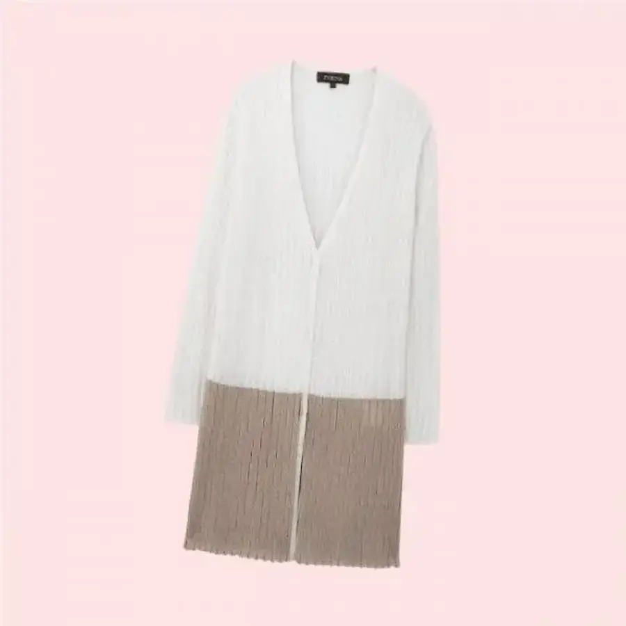 루시엔 린넨 폴리 스트라이프 가디건 카디건 상의 4275312