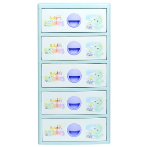 지오리빙 베이비스 플라스틱 서랍장 5단