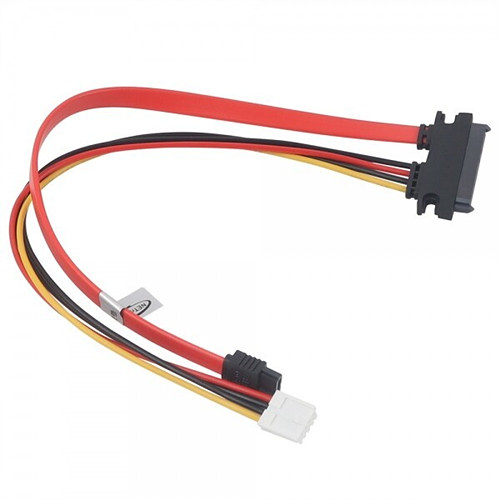 강원전자 NETmate NM-SAT13 SATA 22핀 to SATA+ITX 미니4핀 케이블 (0.3m)_이미지