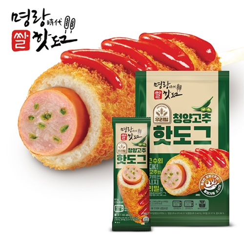 명랑핫도그 우리밀 청양고추 핫도그 640g