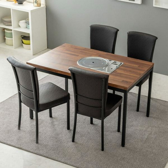 미아트  리체 입식 불판 로스터 식탁 (의자별도)