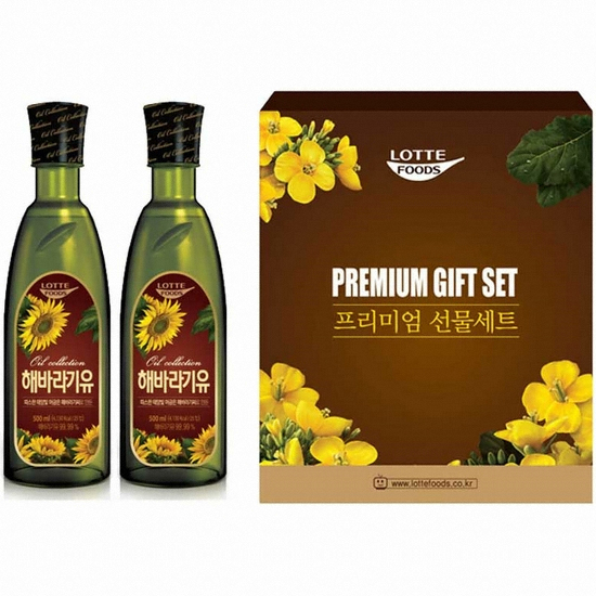 롯데푸드 해바라기유 500ml 2입 세트 (1개)_이미지