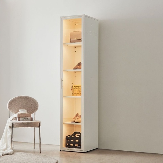 동서가구 블룸 강화유리도어 5단 수납장 드레스룸 400_이미지