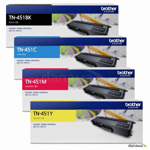 Brother 정품 TN-451BK, TN-451C, TN-451M, TN-451Y 4색 세트